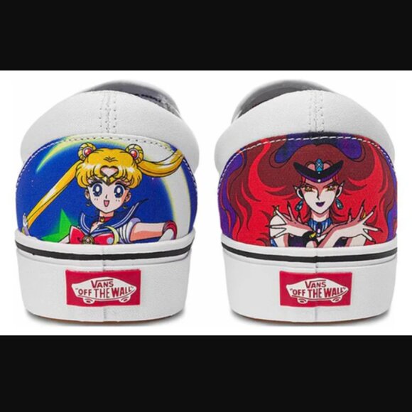 Vans Pretty Guardian Sailor Moon Queen Beryl Negaverse Classic Slip-On ComfyCush - Picture 1 of 16